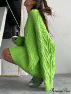 Cable Knit Leg Trendy Warmers With Flare