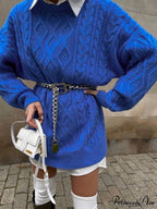 Cable Knit Leg Trendy Warmers With Flare