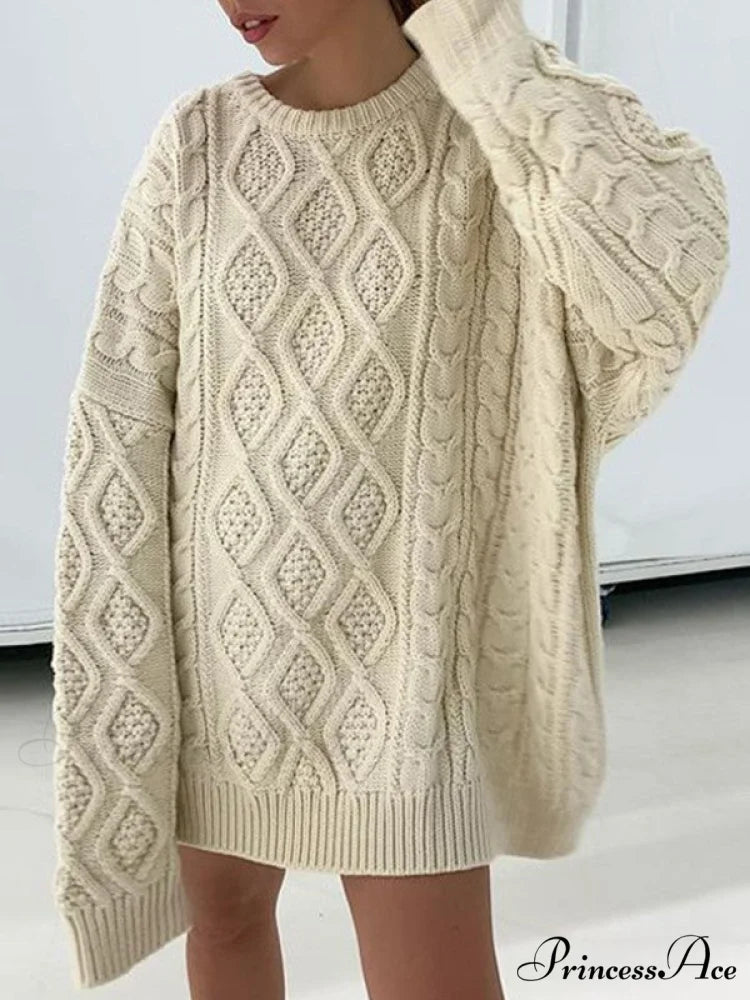 Cable Knit Leg Trendy Warmers With Flare