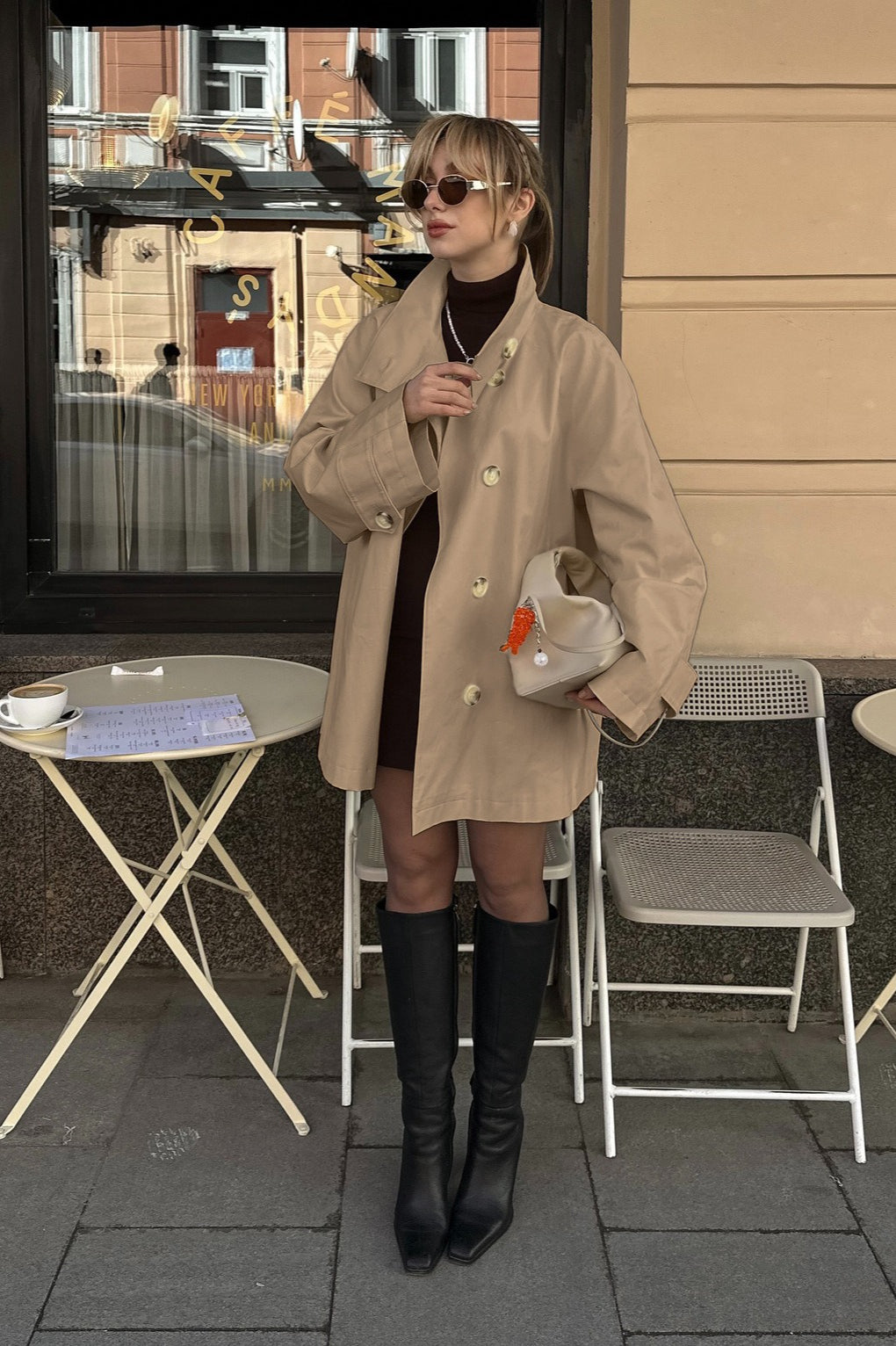 Vintage White Trench Jacket