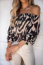 Wide Sleeve Off Shoulder Blouse