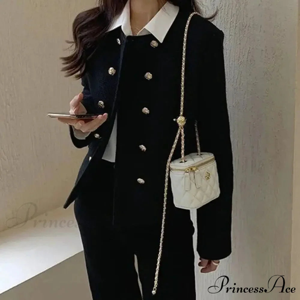 Camellia Diamond Chain Bucket Crossbody