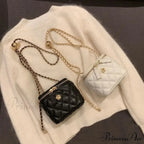 Camellia Diamond Chain Bucket Crossbody