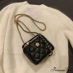 Camellia Diamond Chain Bucket Crossbody