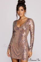 Camila Open Stylish Back Sequin Dress