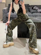 Camo Charming Oversize Overalls