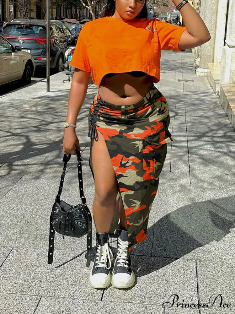 Camo Sequin Red Trendy Lip Jacket Coat