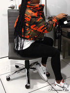 Camo Side Graceful Slit Bandage Skirt