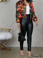 Camo Side Graceful Slit Bandage Skirt