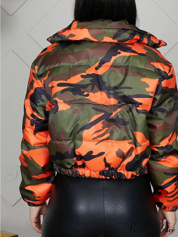 Camo Side Graceful Slit Bandage Skirt