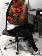 Camo Side Graceful Slit Bandage Skirt