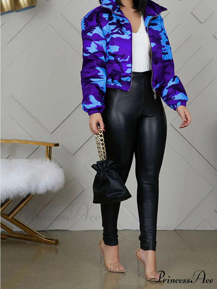 Camo Side Graceful Slit Bandage Skirt