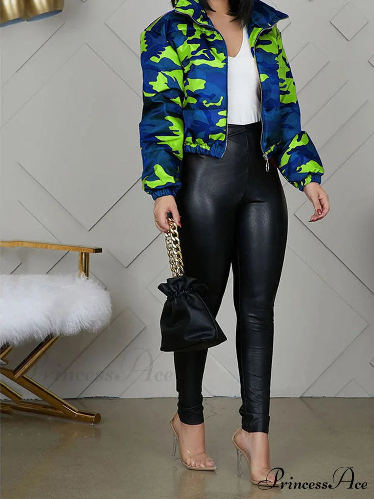 Camo Side Graceful Slit Bandage Skirt