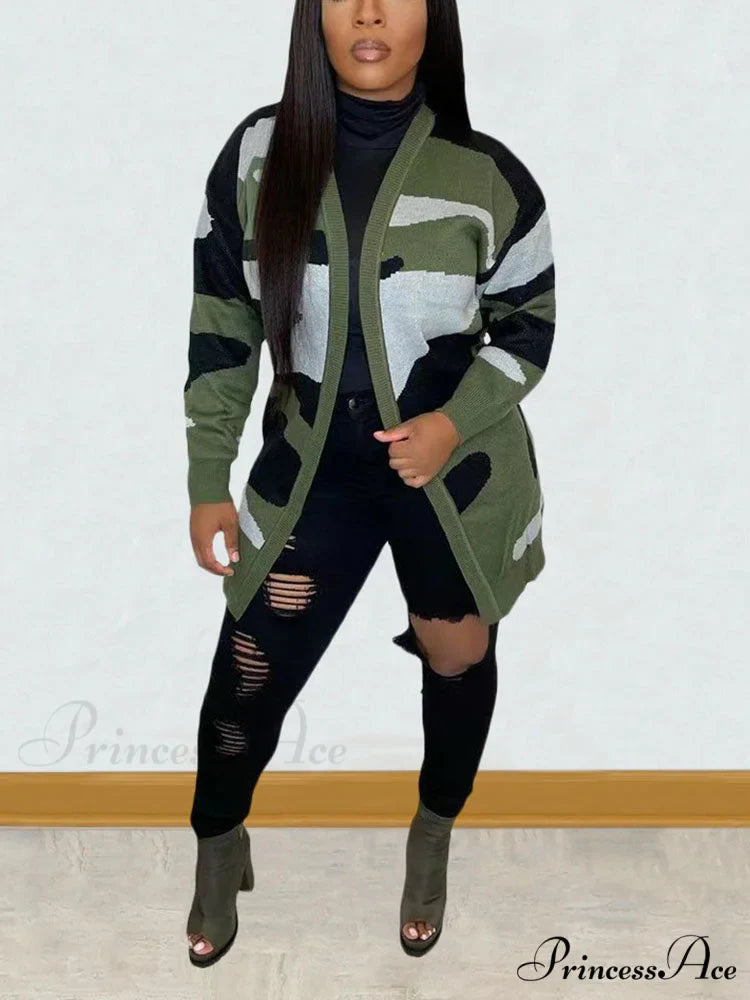 Camouflage Print Graceful Seamless Active Pants