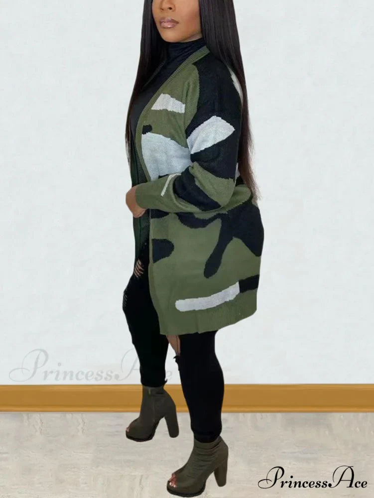 Camouflage Print Graceful Seamless Active Pants