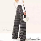 Canine Patterned Striped Fleece Informal Trousers