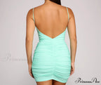 Can't Live Without Charming Glam Ruched Mini Dress