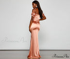 Capri Formal High Charming Slit Satin Dress