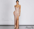 Cara Formal Sequin Charming And Pearl Dress
