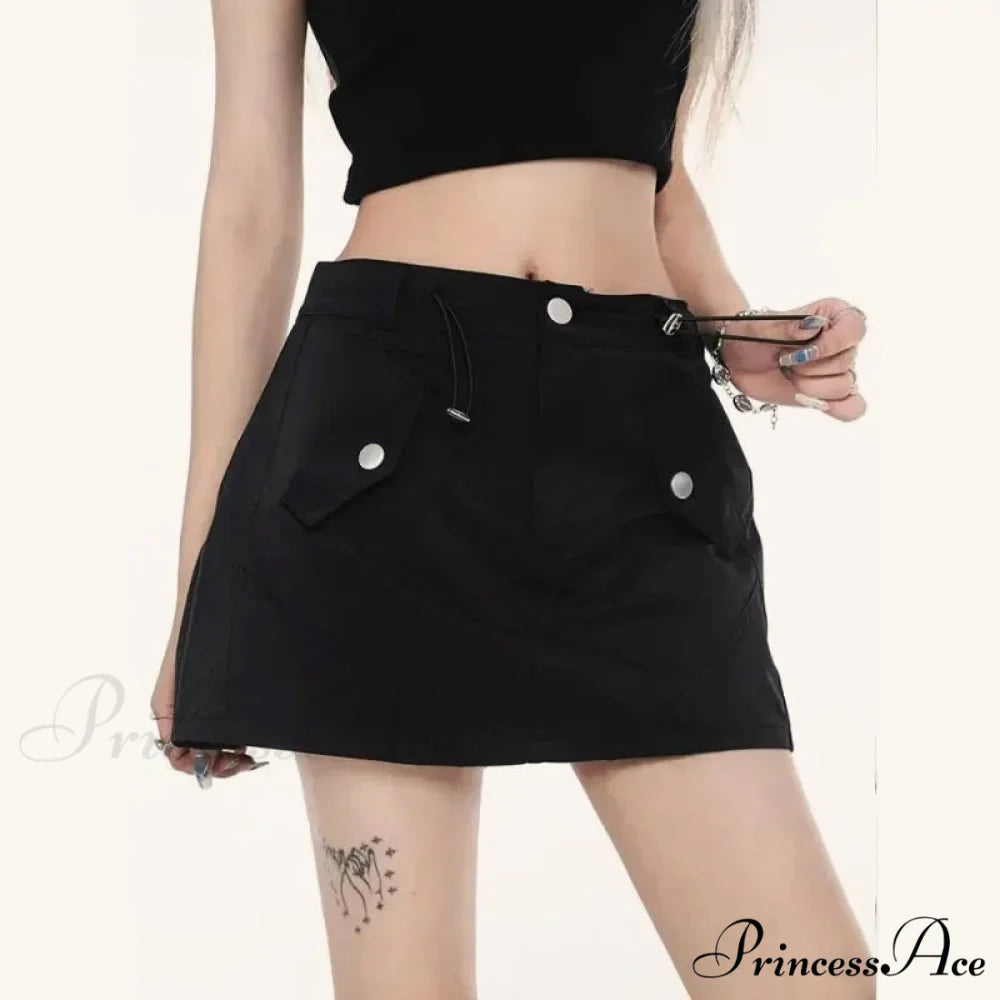 Cargo Pocket Cinch Skirt