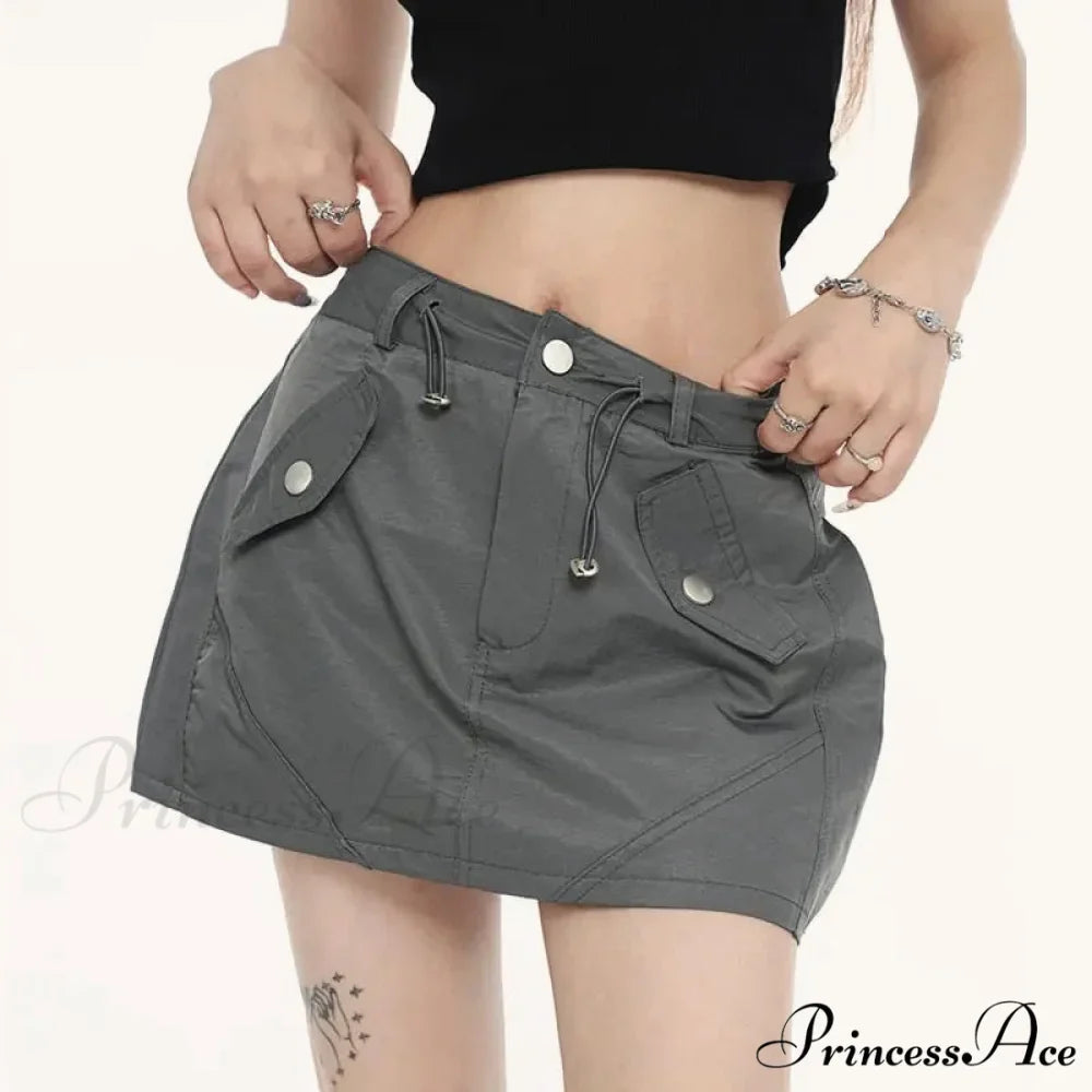 Cargo Pocket Cinch Skirt