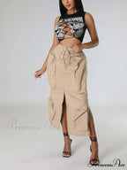 Cargo Pocket Graceful Micro Mini Skirt