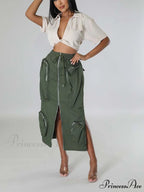 Cargo Pocket Graceful Micro Mini Skirt