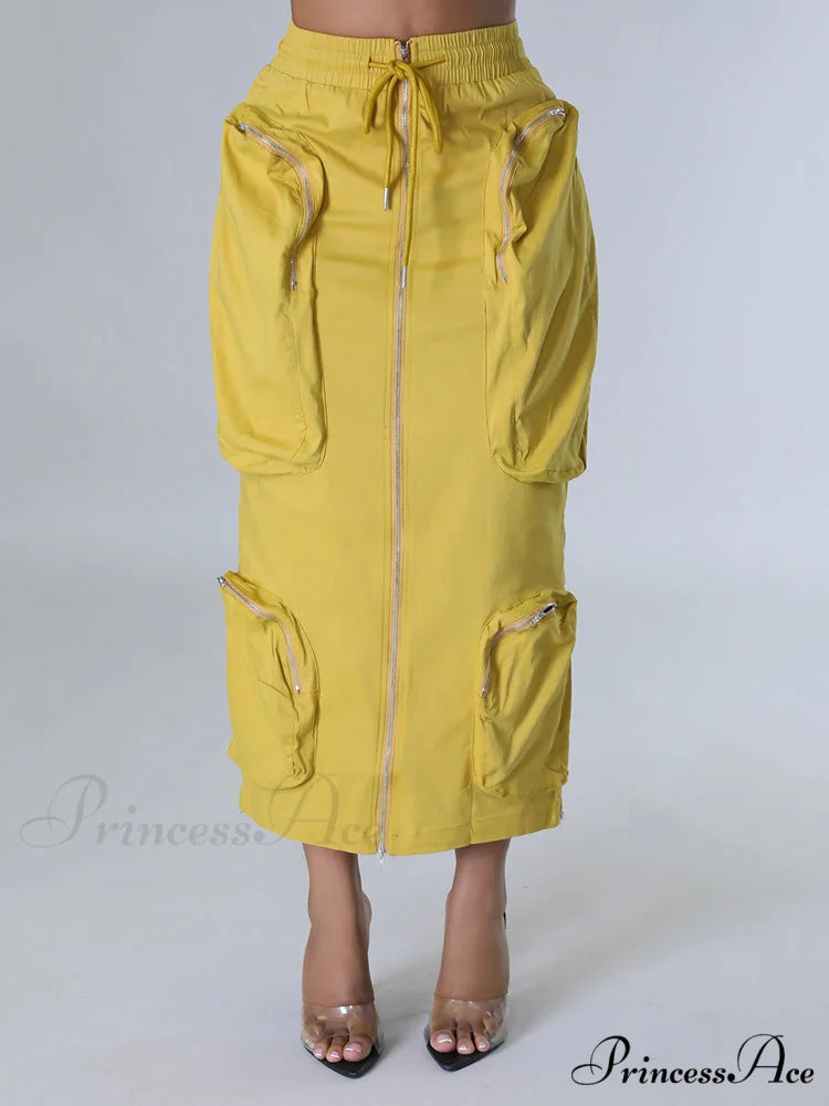 Cargo Pocket Graceful Micro Mini Skirt