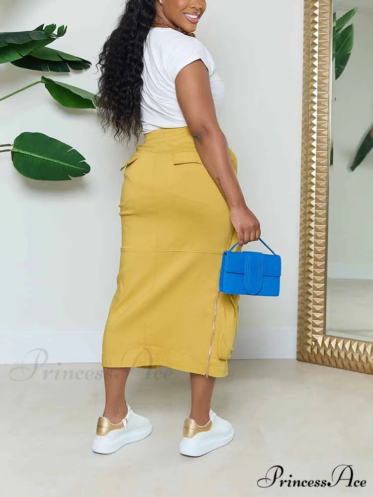 Cargo Pocket Graceful Micro Mini Skirt