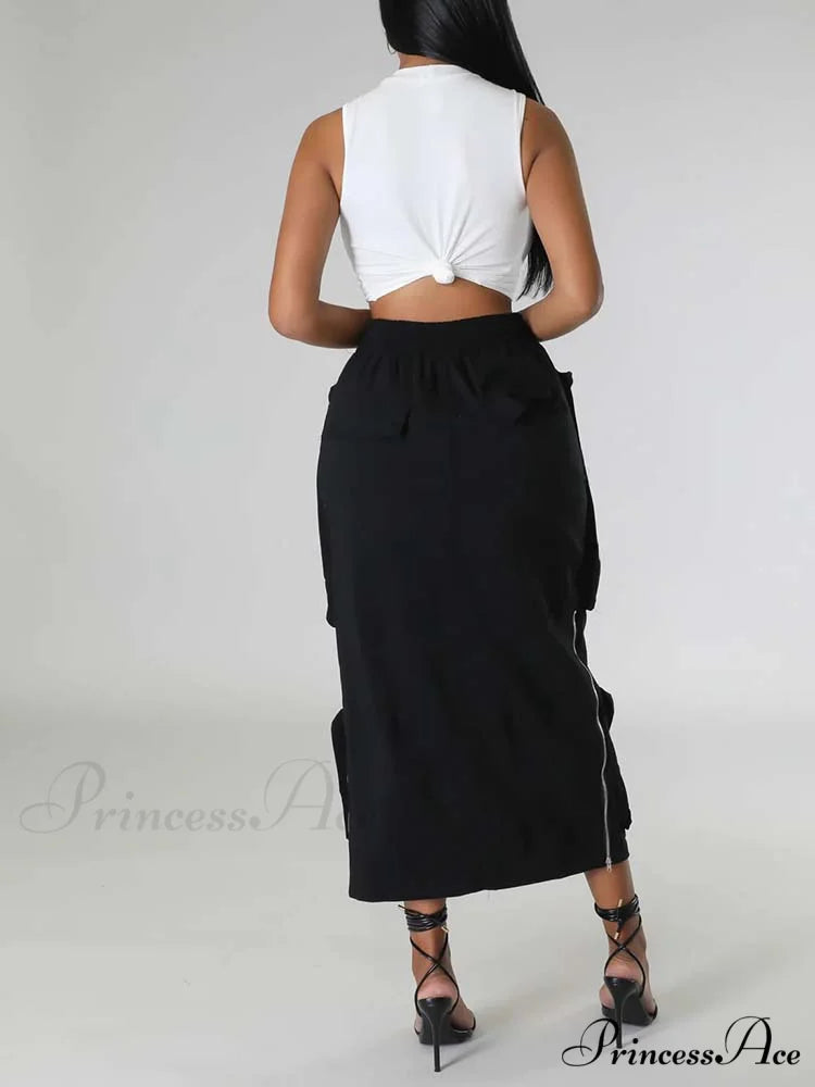 Cargo Pocket Graceful Micro Mini Skirt
