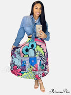 Cargo Pocket Graceful Zipper Skirt