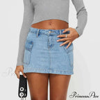 Cargo Pocket Small Waist Skirt