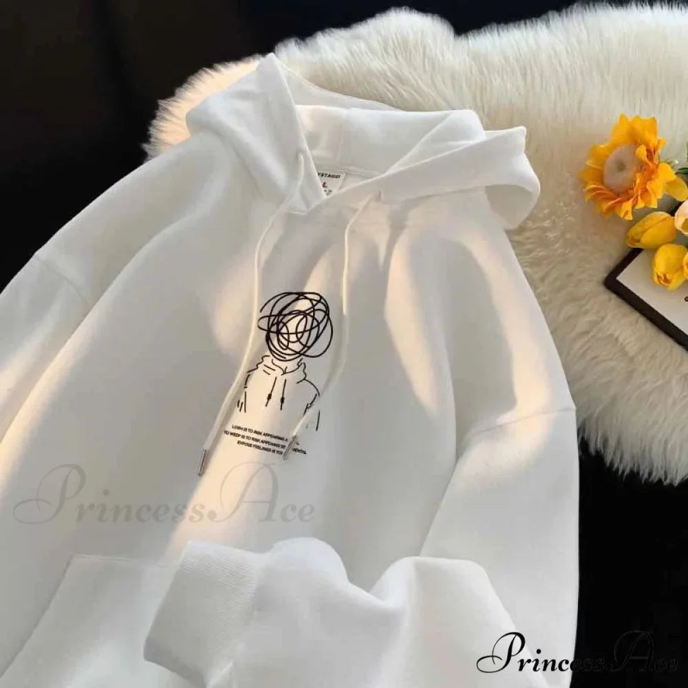 Cartoon Idea Print Rap Hoodie