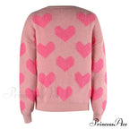 Cartoon Reindeer Print Christmas Sweater - Warm Long Sleeves