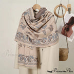 Cashmere Floral Print Winter Blanket Wrap Scarf