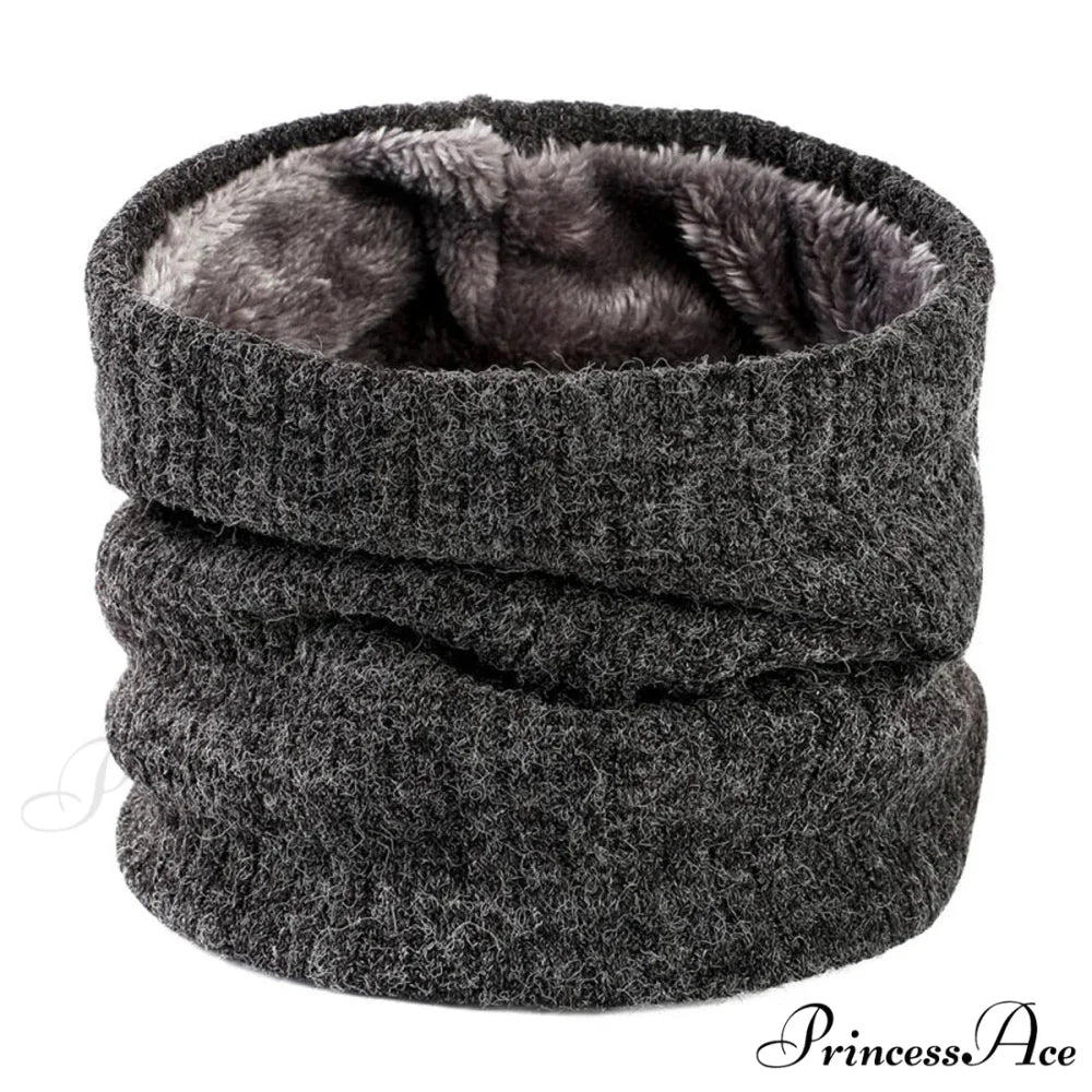 Cashmere Knit Ring Wool Neck Warmer Scarf for Women