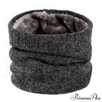 Cashmere Knit Ring Wool Neck Warmer Scarf for Women