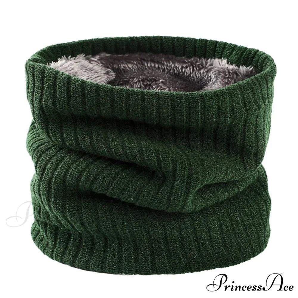 Cashmere Knit Ring Wool Neck Warmer Scarf for Women