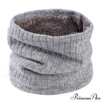 Cashmere Knit Ring Wool Neck Warmer Scarf for Women
