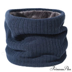 Cashmere Knit Ring Wool Neck Warmer Scarf for Women