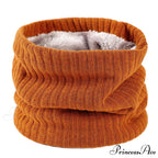 Cashmere Knit Ring Wool Neck Warmer Scarf for Women