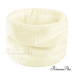 Cashmere Knit Ring Wool Neck Warmer Scarf for Women