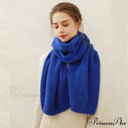Cashmere Rib Knit Winter Scarf - Long Muffler for Women