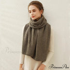 Cashmere Rib Knit Winter Scarf - Long Muffler for Women
