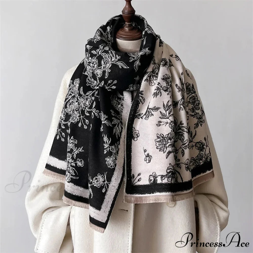 Cashmere Tartan Plaid Wool Scarf