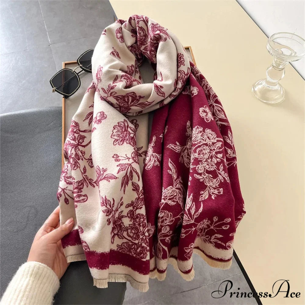 Cashmere Tartan Plaid Wool Scarf