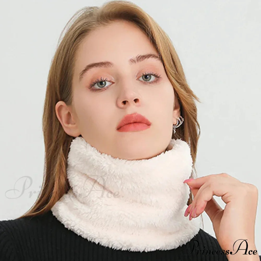 Cashmere Warm Color Ring Plush Thick Outdoor Sports Neckerchief Muffler Scarf