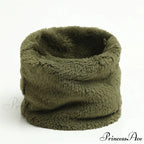 Cashmere Warm Color Ring Plush Thick Outdoor Sports Neckerchief Muffler Scarf