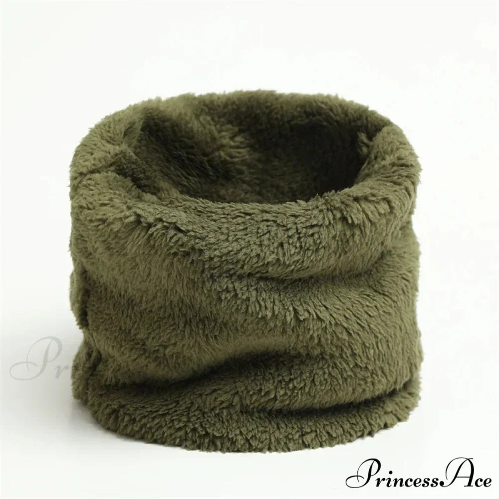 Cashmere Warm Color Ring Plush Thick Outdoor Sports Neckerchief Muffler Scarf
