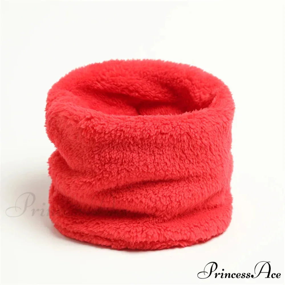 Cashmere Warm Color Ring Plush Thick Outdoor Sports Neckerchief Muffler Scarf